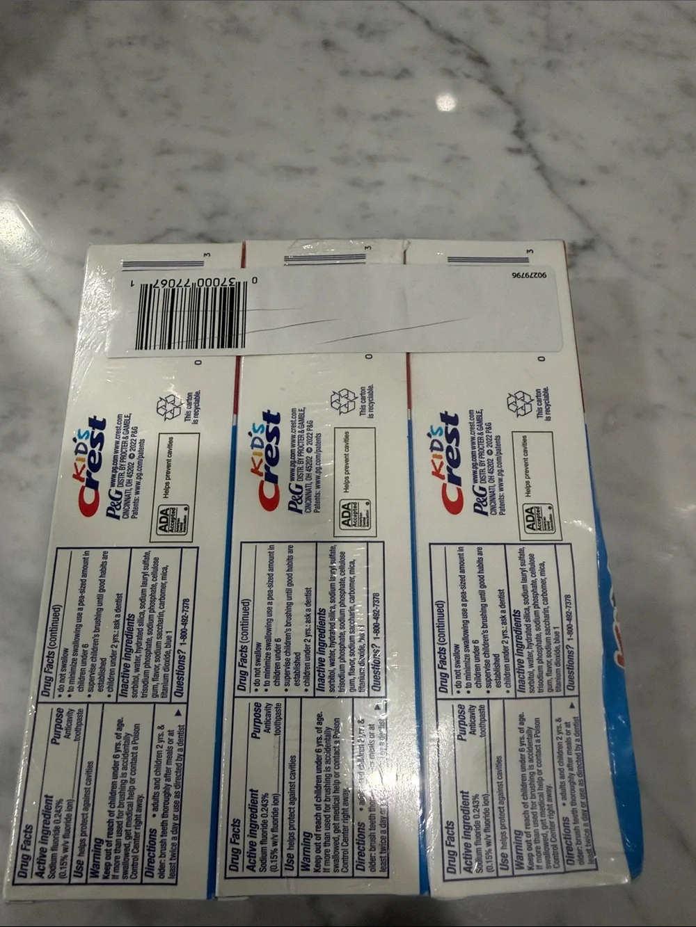 Crest Kid's Toothpaste Value 3-Pack - Brand new